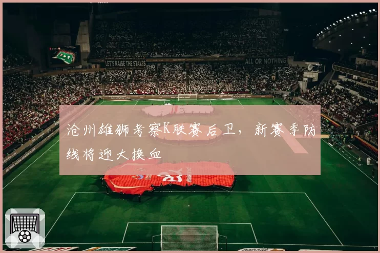 沧州雄狮考察K联赛后卫,新赛季防线将迎大换血