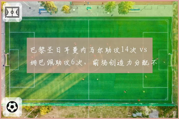 巴黎圣日耳曼内马尔助攻14次 vs 姆巴佩助攻6次,前场创造力分配不均